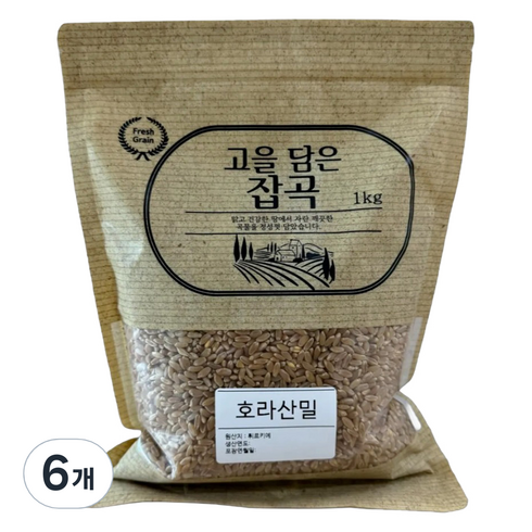 고을담은 튀르키예산 호라산밀, 1kg, 6개