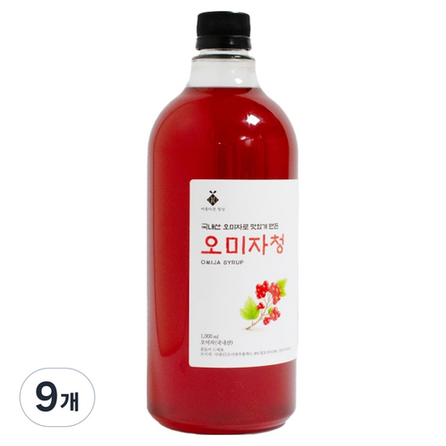 아름다운정성 오미자청, 9개, 1개입, 1L