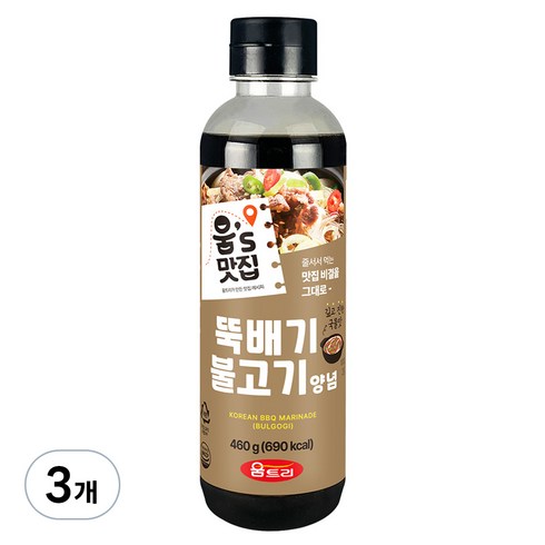 움트리 뚝배기불고기양념, 460g, 3개