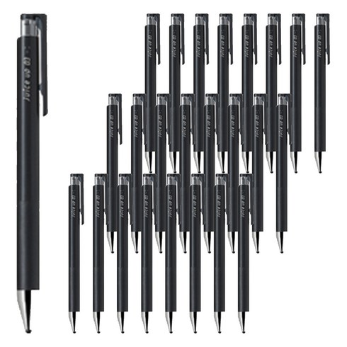 파이롯트 쥬스업 젤잉크 중성 노크펜 0.3mm, 블랙, 25개