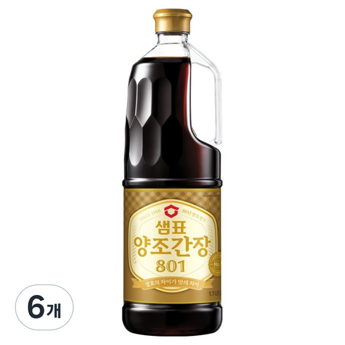 샘표 양조간장 801, 6개, 1.7L