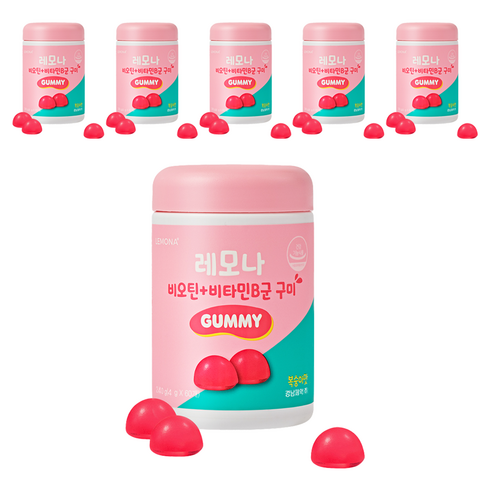 레모나 비오틴 비타민B군 구미, 60정, 6개