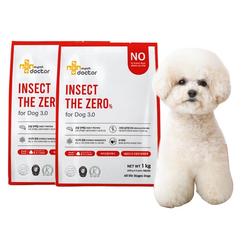 마이펫닥터 시그니처 인섹트더제로 피부알러지 강아지사료, 곤충, 1kg, 2개