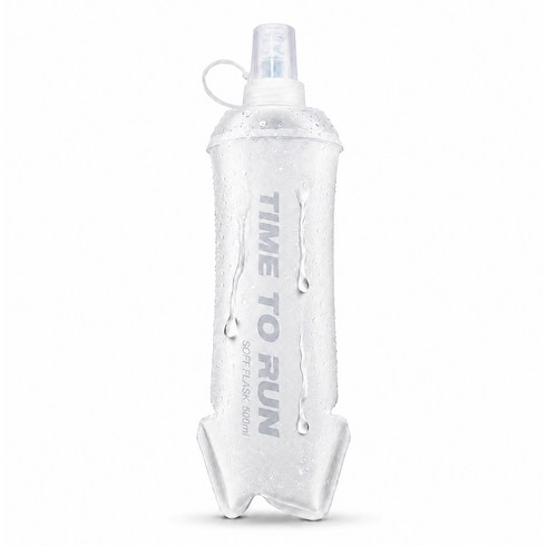 타임투런 소프트 플라스크 W-MX 러닝 물통 런닝 물병, 화이트, 1개, 500ml
