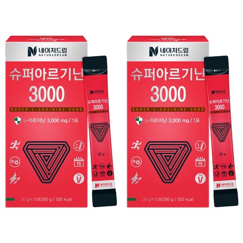 네이처드림 슈퍼아르기닌 3000, 15회분, 20g, 2개
