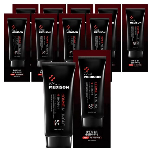 폴메디슨 옴므 올인원 비비크림 SPF 50+ PA+++ 60ml, 10개