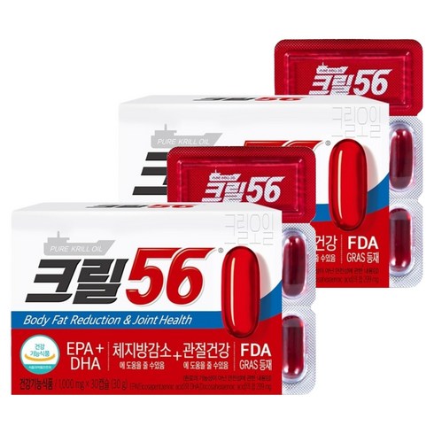 크릴56 펄세스, 30정, 2개
