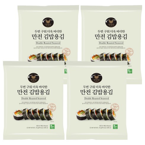 만전김 두번 구운 김밥김 10p, 25g, 4개