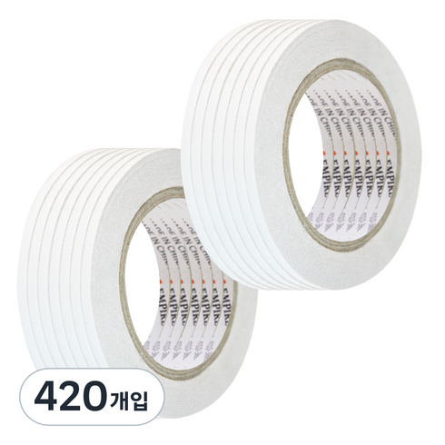 엠파이어 양면테이프 5mm x 30m, 화이트 반투명, 420개입