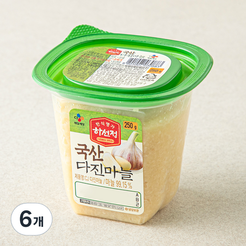 하선정 국산 다진마늘, 250g, 6개