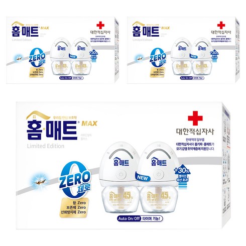 홈매트 리미티드 에디션 리퀴드 제로 히터 2p + 리필 29ml X 2p 세트, 3세트