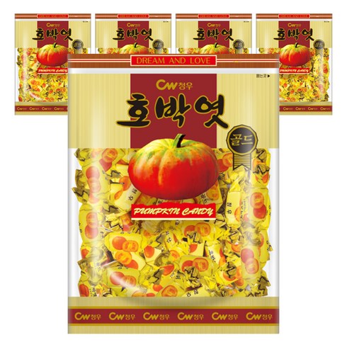청우식품 호박엿 골드, 350g, 5개
