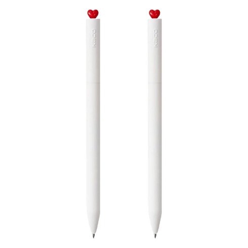 카코 알파 소프트 하트 Ver 2 젤펜 0.5mm, 화이트, 2개