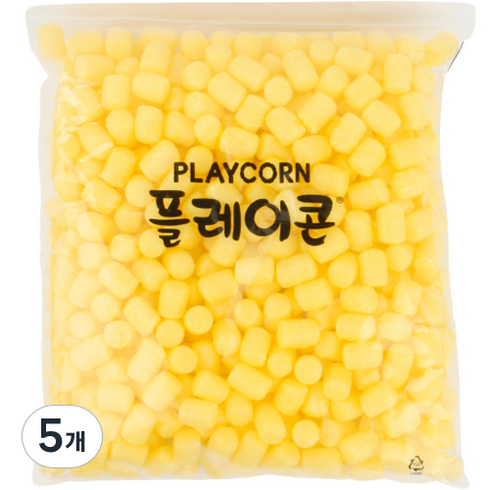 플레이콘 만들기재료 리필 500p, 노랑, 5개