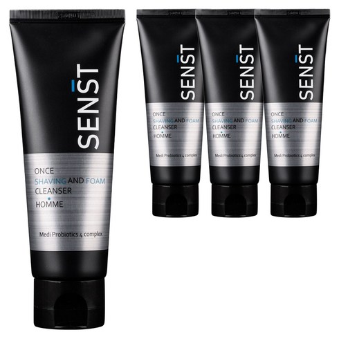 센스트 원스 쉐이빙 앤 폼클렌저 옴므, 4개, 120ml