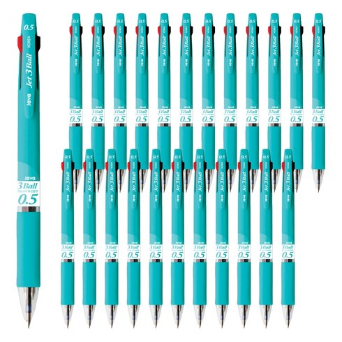 자바펜 제트3볼 볼펜 0.5mm, 민트, 24개