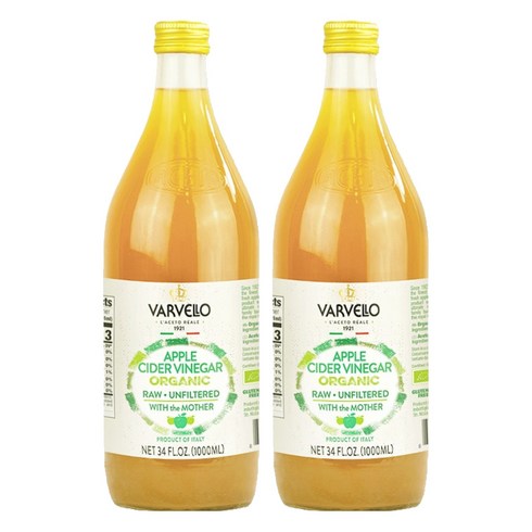 발베로 유기농 애플 사이다 비네거, 1L, 2개
