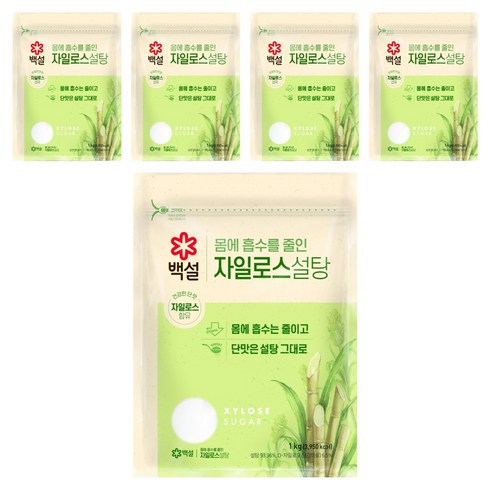 백설 자일로스 설탕, 1kg, 5개