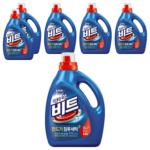 비트 진드기 침투세탁 액상세제 일반용 본품, 3L, 6개