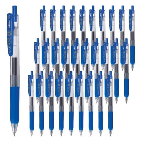 제브라 사라사클립 중성펜 JJB15 0.7mm, 청색, 30개