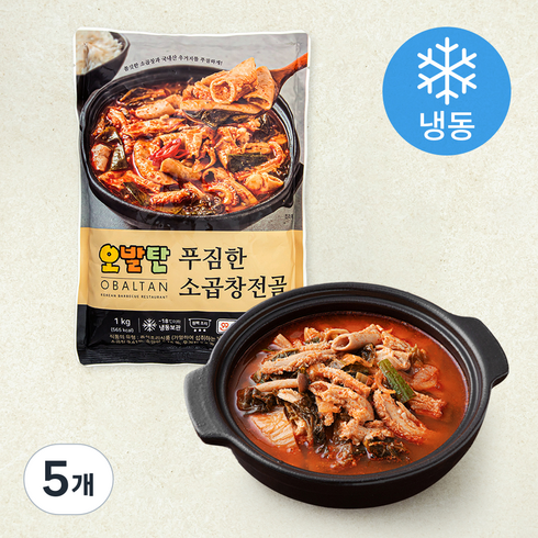 오발탄 푸짐한 소곱창 전골 (냉동), 1kg, 5개