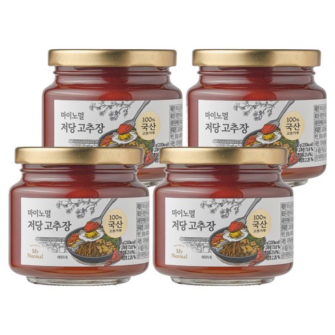 마이노멀 저당 고추장, 230g, 4개