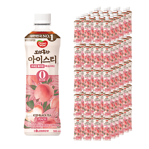 동원보성홍차 아이스티 제로 복숭아, 500ml, 120개