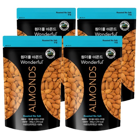 원더풀아몬드 파라마운트팜스, 200g, 4개