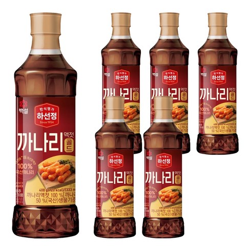 하선정 국산 까나리액젓 골드, 400g, 6개