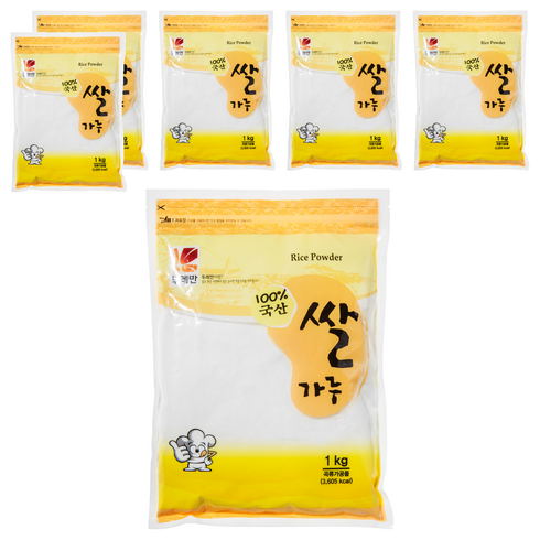 뚜레반 국내산 쌀가루, 1kg, 6개