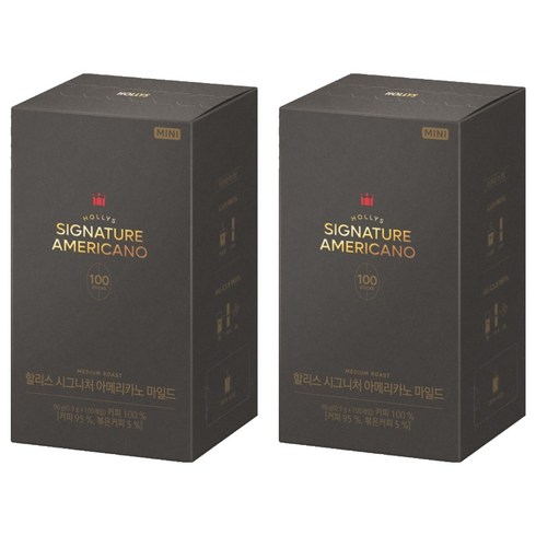할리스 시그니처 아메리카노 마일드 미니 원두커피믹스, 900mg, 100개입, 2개