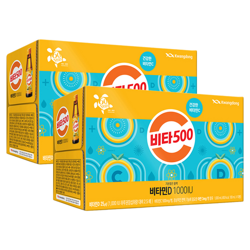 광동제약 비타500 비타민D 1000 IU, 100ml, 20개