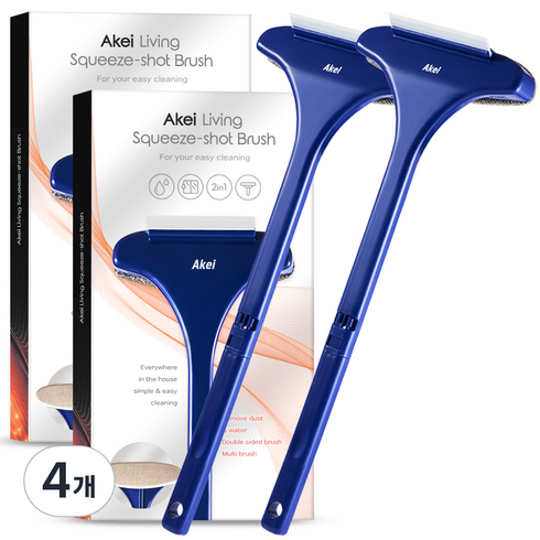 아케이 리빙 올인원 스퀴지샷 브러쉬, 블루, 4개