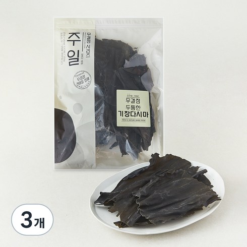 무결점 두툼한 기장다시마, 200g, 3개