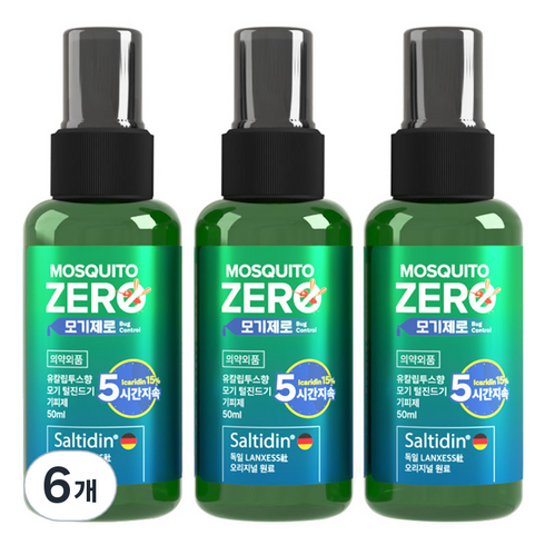 모기제로 모기 털진드기 기피제, 50ml, 6개