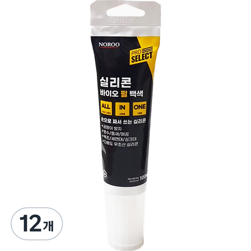 노루페인트 프로셀렉트 실리콘 바이오 펄 백색, 12개