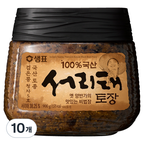 샘표 국산 서리태 토장, 10개, 900g