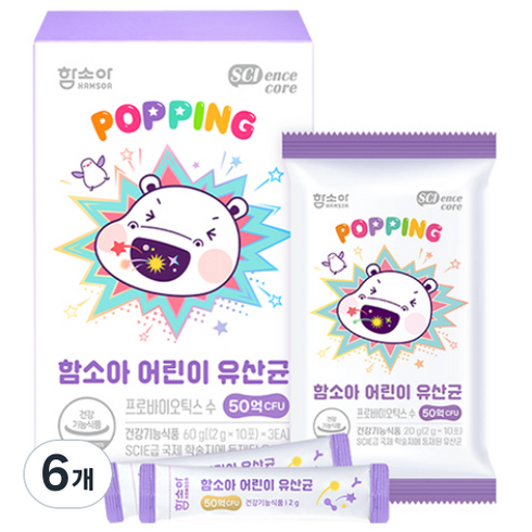 함소아 어린이 유산균 30p, 60g, 6개