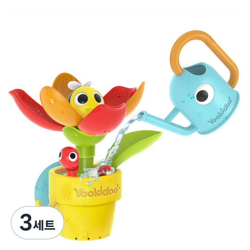 유키두 물먹는 튤립 속 벌친구 목욕놀이완구 세트, 혼합색상, 3세트