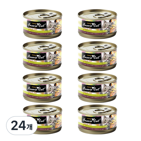 퍼시캣 전연령 캣 슈퍼 프리미엄 주식캔, 참치+조개, 80g, 24개