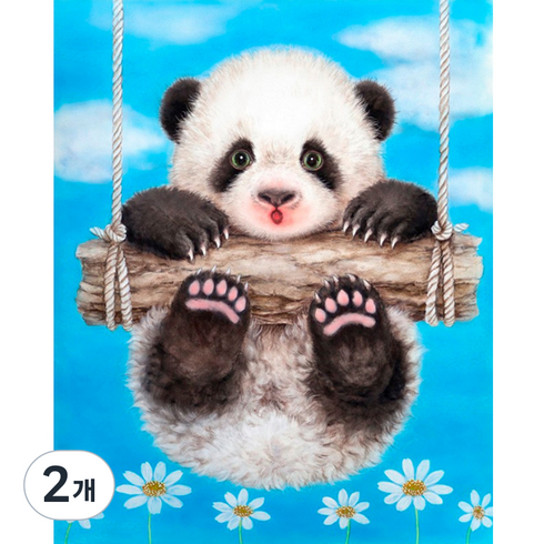 알로데 작은 고양이 벽 장식 DIY 보석십자수 스퀘어 30 x 40 cm, NO. 08, 2개