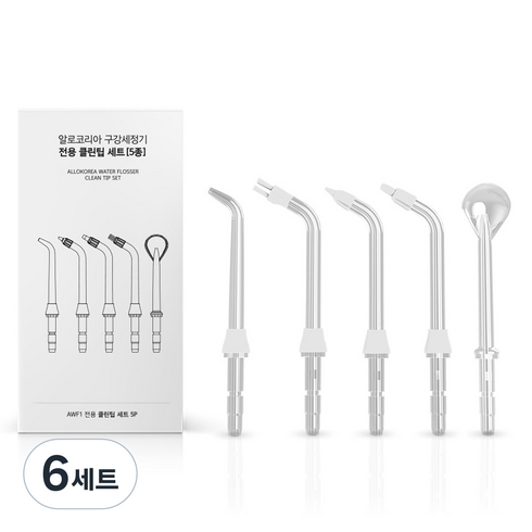 알로코리아 구강세정기 전용 클린팁 5종 세트, 6세트, AWF1