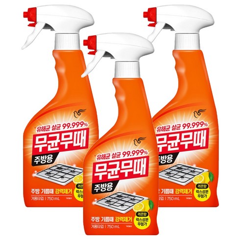 무균무때 주방용 세정제, 750ml, 3개