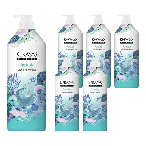 케라시스 그린 릴리 퍼퓸 린스, 6개, 1L