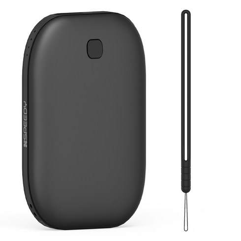 스피디 양면발열 손난로 겸용 보조배터리 5200mAh, SPE-B2DHWP01, 블랙