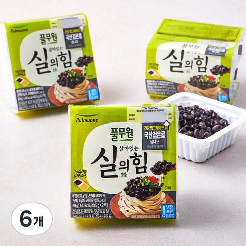 풀무원 살아있는 실의힘 검은콩 생나또, 49.5g, 8개입, 6개