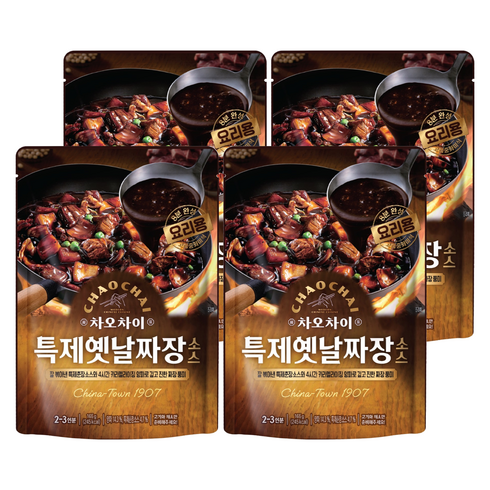 차오차이 특제옛날짜장 소스, 165g, 4개