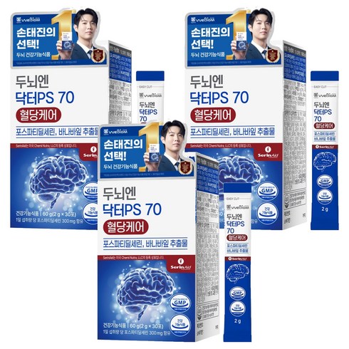서울대위바이옴 두뇌엔 닥터PS 70 혈당케어 포스파티딜세린 바나바잎추출물 30p, 60g, 3개