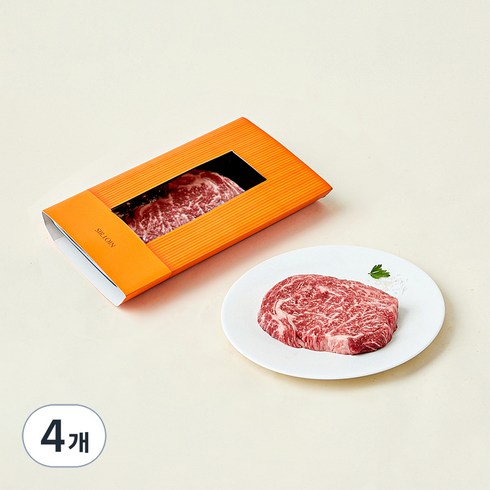 설로인 한우 1++(8)등급 꽃숙성등심 구이용 (냉장), 200g, 4개