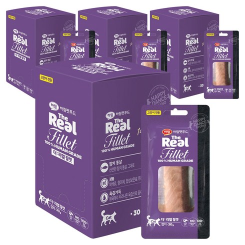 하림펫푸드 고양이 더리얼 필렛 간식, 참치, 30g, 40개